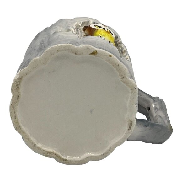 Vintage 3D Small Mug Worried Looking Owl in Gray Tree with Branch Handle READ - Picture 6 of 6